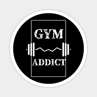 Pumping Iron Passion: Embrace the Gym Addict Lifestyle with Weights of Dedication Magnet